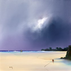 Beach Walks by Barry Hilton - Original Painting on Stretched Canvas sized 24x24 inches. Available from Whitewall Galleries
